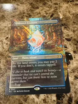 HALLOWED FOUNTAIN Magic MTG Lorwyn Eclipsed Borderless - Image 1