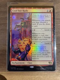 Cool but Rude FOIL 89 TMT Teenage Mutant Ninja Turtles NM - Image 1