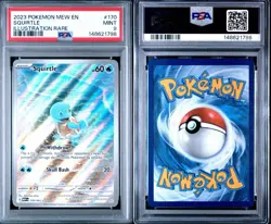 2023 Pokemon Mew EN 151 Squirtle Illustration Rare PSA 9 #170 - Image 3