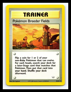 💥 Pokemon Trainer Breeder Fields # 62/64 Pokemon Neo Revelation w / Dragonite - Image 1