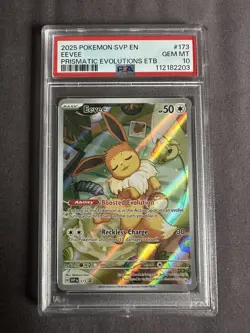 Eevee 173/SVP Black Star PROMO Prismatic Evolutions ETB Pokemon PSA 10 - Image 1