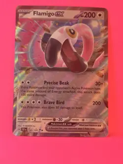 Pokemon TCG Flamigo EX Double Rare Holo 160/191 Sv08: Surging Sparks - Image 1