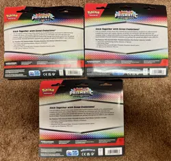 LOT OF 3 Pokemon TCG Scarlet Violet Prismatic Evolutions Tech Sticker Collection - Image 2