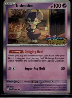 Pokemon TCG Indeedee 154 Scarlet & Violet Staff Promo NM - Image 1