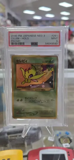 2000 Pokemon Japanese Neo Revelation Celebi Holo File Promo 251 PSA 9 (NM) - Image 1