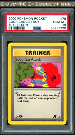 PSA 10 ⭐ Pokemon Goop Gas Attack 78 1st Edition Team Rocket Vintage Non-Holo - Image 1