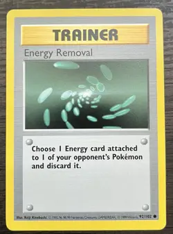 Energy Removal 092/102 Pokemon TCG WOTC Base Set (Shadowless) Regular MINT - Image 1