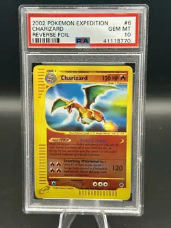 Charizard Reverse Foil #6/165 - 2002 Pokemon Expedition - PSA 10 - LOW POP 77!! - Image 1