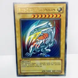 2002 Yugioh SDK-001 Blue-Eyes White Dragon Ultra Rare 1st Edition Near Mint - Image 1