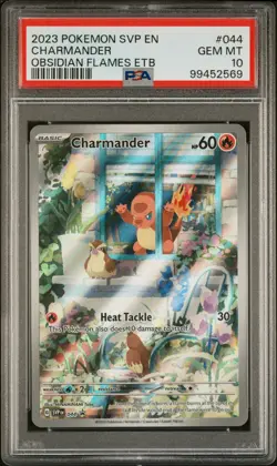 PSA 10 GEM MINT Charmander Obsidian Flames ETB Pokemon SVP 044 - Image 1