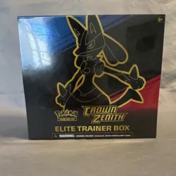 Pokemon SEALED Crown Zenith Elite Trainer Box Lucario 2023 English - Image 1