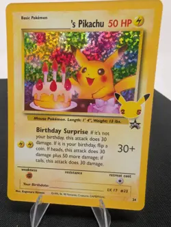 Birthday Pikachu 24/53 Pokemon TCG Celebrations Classic Collection NM- - Image 1