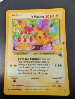 Birthday Pikachu 24/53 Pokemon TCG Celebrations Classic Collection NM- - Image 4