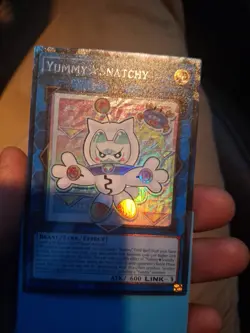 Yugioh! Yummy⭐Snatchy *COLLECTOR'S RARE* Justice Hunters JUSH-EN022 NM In Hand - Image 1