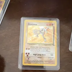 Pokemon Hitmonlee Fossil Holo Rare 7/62 Unlimited 60 HP Wizards of the Coast - Image 1