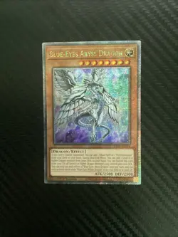 Yugioh Blue-Eyes Abyss Dragon RA01-EN016 Quarter Century Secret Rare 1st Ed NM - Image 1