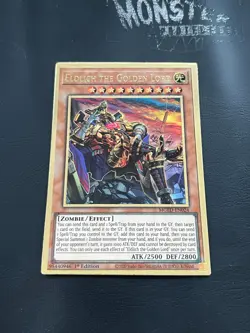 YUGIOH ELDLICH THE GOLDEN LORD GOLD RARE MGED-EN024 1ST EDITION - Image 1