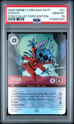2023 Disney Lorcana En P1-Promo #21 Stitch D100 Collector'S Edition PSA 10 - Image 1