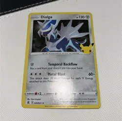 Pokemon Card Dialga 020/025 Holo Rare Celebrations 25th anniversary TCG NearMint - Image 1