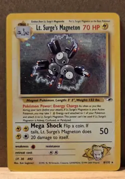Lt. Surge's Magneton Gym Heroes 8/132 Rare Holo DMG - ungraded Pokemon Card - Image 1