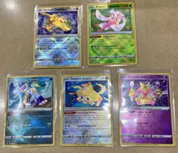 Pokemon TCG 5 Card Radiant Lot Alakazam Jirachi And More - Image 3