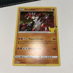 Pokemon Card Groudon 017/25 Holo Rare Celebrations 25th anniversary TCG NearMint - Image 1
