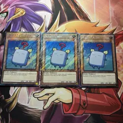 Yugioh! Playset 3x Mokey Mokey Platinum Secret Rare - RA04-EN126 1st Edition EN - Image 1