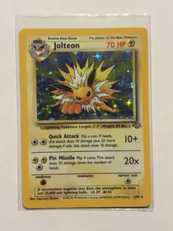 Jolteon - 4/64 - Holo Rare - Jungle - Unlimited - Pokemon Card - LP - Image 1