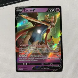 Pokemon Card Zacian V 016/025 Ultra Rare Celebrations 25th anniversary TCG NearM - Image 1