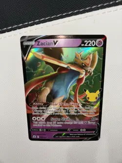 Pokemon Card Zacian V 016/025 Ultra Rare Celebrations 25th anniversary TCG NearM - Image 3