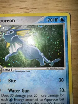 Pokemon TCG Vaporeon Holo Rare Card 6/17 Pop Series 3 - Image 3