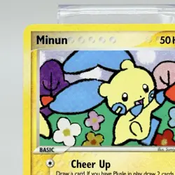 Pokemon Minum 4/17 Holo Card Pop Series 3 Vintage MP+ - Image 2