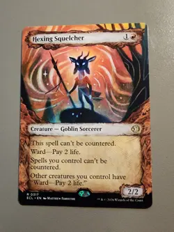 SHOWCASE Hexing Squelcher Lorwyn Eclipsed Magic The Gathering MTG Card rare red - Image 1