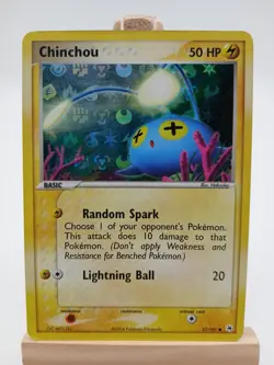 Chinchou 57/101 - EX Hidden Legends - Common Holo LP Pokemon Card, 2004 - Image 1
