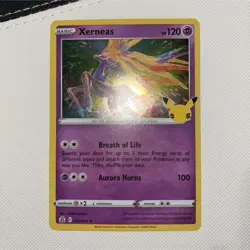 Pokemon Card Xerneas 012/025 Holo Rare Celebrations 25th anniversary TCG Near M - Image 1