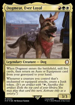 1 x Dogmeat, Ever Loyal - Foil - Universes Beyond: Fallout - NM-Mint - MTG - Image 1