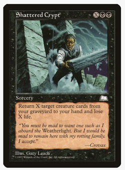 Shattered Crypt Vintage Magic the Gathering (x4) PLAYSET MtG Weatherlight - Image 1