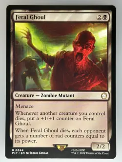 MTG Feral Ghoul Universes Beyond: Fallout (PIP) R 44 NM Magic - Image 1