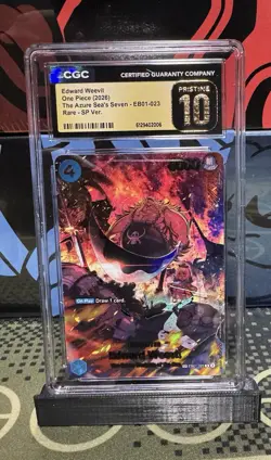 2026 ONE PIECE THE AZURE SEA'S SEVEN EDWARD WEEVIL SP EB01-023 CGC Pristine 10 - Image 1