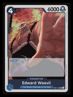One Piece Extra Booster: Memorial Collection Foil #EB01-023 Edward Weevil TCG NM - Image 1
