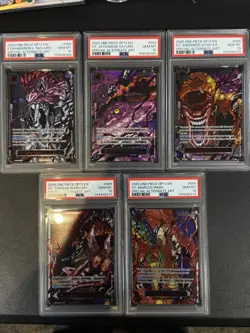 One Piece OP 13 Five Elders Demon Rare God Pack PSA 10 Sequential AA Full Set - Image 1