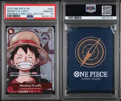 One Piece Monkey D Luffy P-001 25th Anniversary Promo PSA 10 English - Image 3