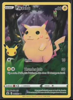 Pikachu Holo Rare Celebrations 005/025 NM Pokemon Card - Image 1