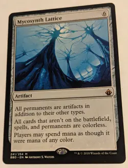 MTG English Magic Card Very Light Play MYCOSYNTH LATTICE from Battlebond - Image 1