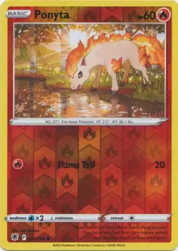 Ponyta 021/189 Reverse Holo Astral Radiance Pokemon Card NM - Image 1