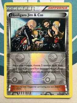 Pokemon Card - Hooligans Jim & Cas - Reverse Holo (95/108) BW Dark Explorers NM - Image 1