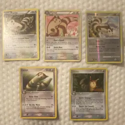 Pokemon Furret Card Lot Team Rocket Regular Holo English Nintendo 5 Cards - Image 1