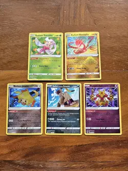 Lot of 5 Radiant Pokemon Cards (Tsareena, Eternatus, Alakazam, Hitachi, More) - Image 1