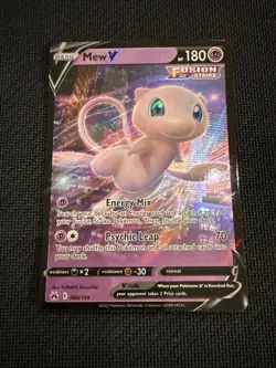 Holo Mew V 060/159 Ultra Rare Crown Zenith Pokemon TCG Mint Card - Image 1