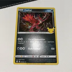 Pokemon Card Yveltal 019/025 Holo Rare Celebrations 25th anniversary TCG Near M - Image 1
